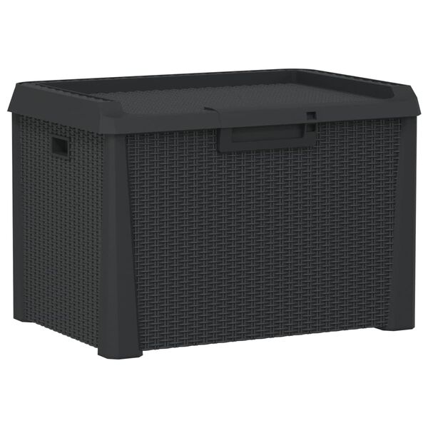 vidaXL Garden Storage Box Anthracite 125 L PP