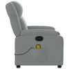 vidaXL Massage Recliner Chair Light Grey Fabric