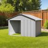 vidaXL Dog House Grey 116.5x103x81.5 cm Galvanised Steel