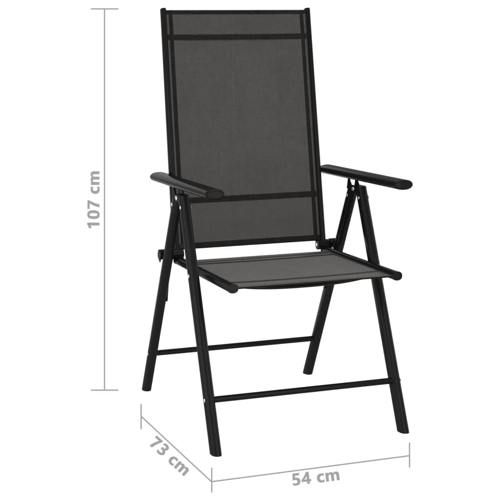 vidaXL 10 Piece Garden Dining Set Black and Anthracite