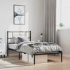 vidaXL Metal Bed Frame without Mattress with Headboard Black 100x190cm