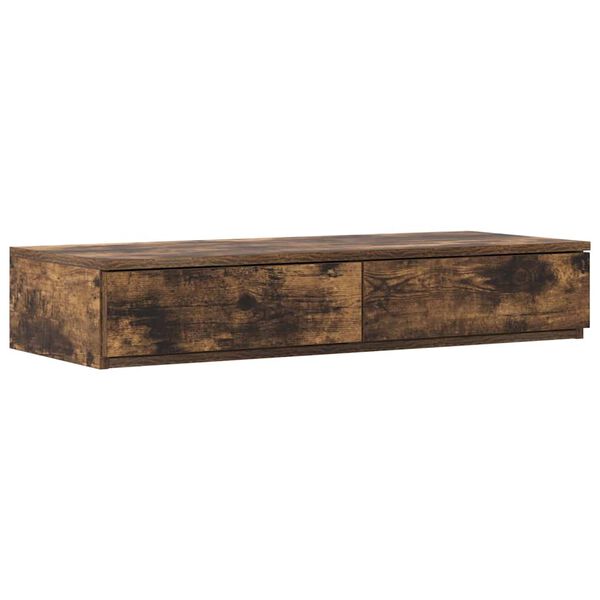 vidaXL Bed Drawers Smoked Oak 80 x 36.5 x 16.5 cm Engineered Wood
