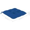 vidaXL Garden Chairs with Blue Cushions 6 pcs Solid Teak Wood
