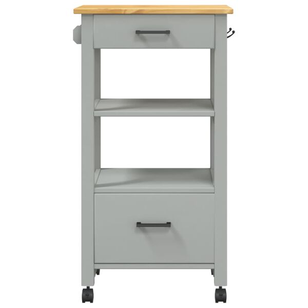 vidaXL Kitchen Trolley MONZA 48x40x90 cm Solid Wood Pine