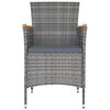 vidaXL 7 Piece Garden Dining Set with Cushions Grey