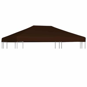 vidaXL Gazebo Top Cover 310 g/m&sup2; 3x4 m Brown