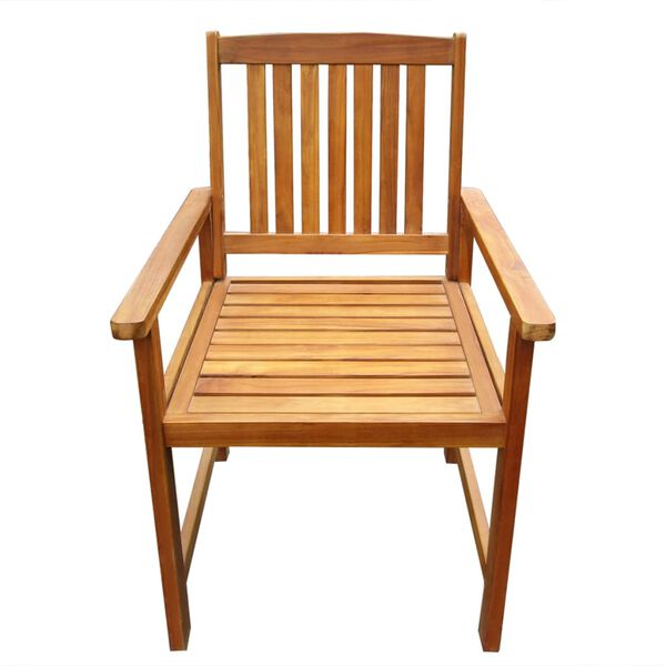 vidaXL Garden Chairs 2 pcs Solid Acacia Wood Brown