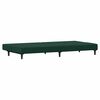 vidaXL 2-Seater Sofa Bed with Footstool Dark Green Velvet