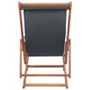 vidaXL Folding Beach Chair Fabric and Wooden Frame Grey