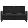 vidaXL 2-Seater Sofa Black 120 cm Velvet