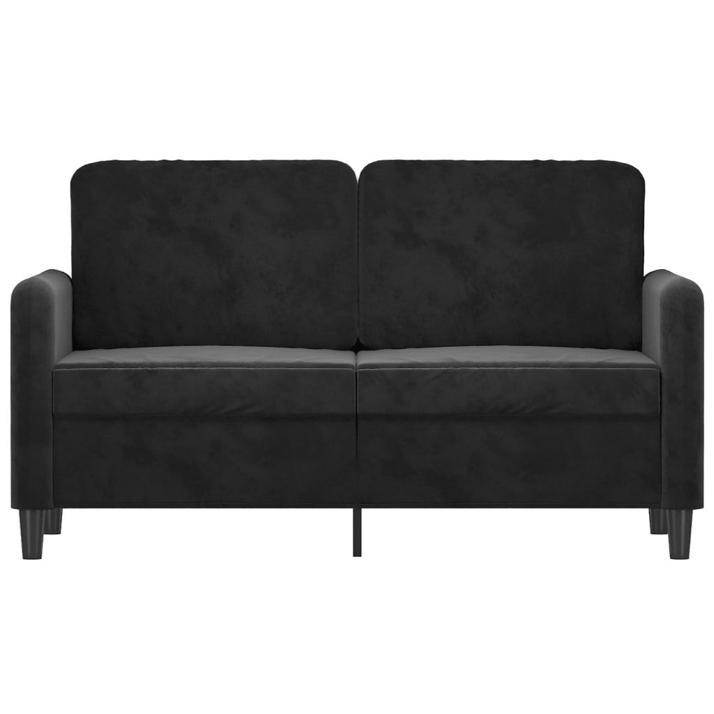 vidaXL 2-Seater Sofa Black 120 cm Velvet