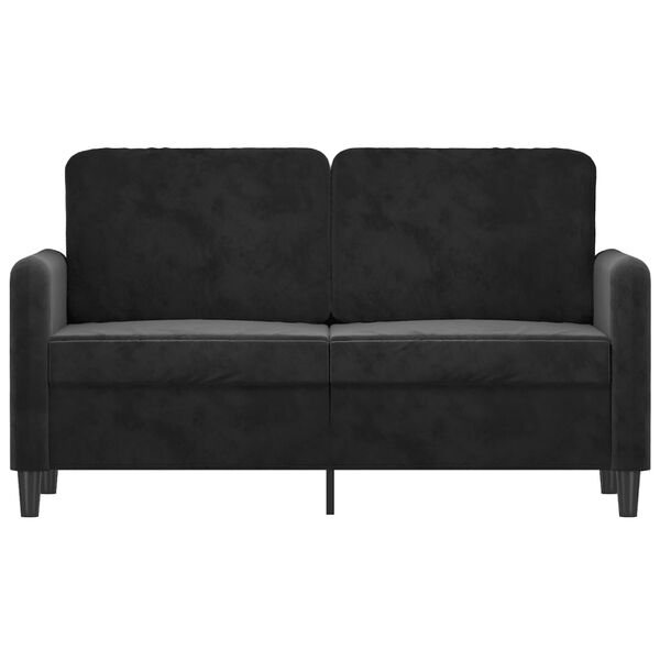 vidaXL 2-Seater Sofa Black 120 cm Velvet