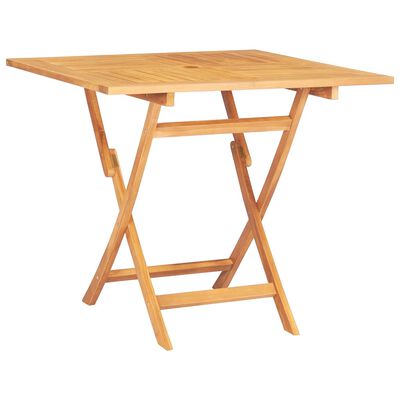 vidaXL Folding Garden Table 85x85x76 cm Solid Teak Wood