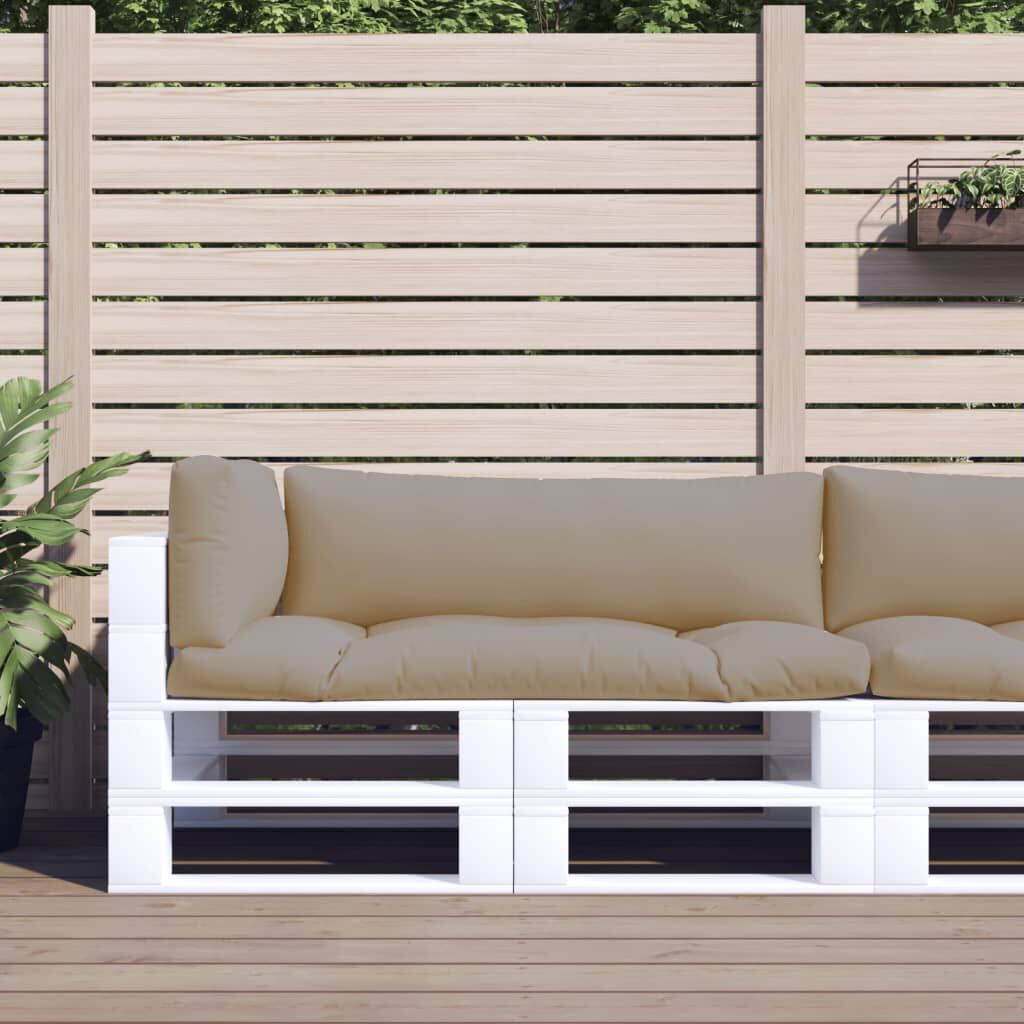 vidaXL Pallet Cushions 3 pcs Taupe Fabric