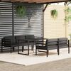 vidaXL 6 Piece Garden Lounge Set with Cushions Aluminium Anthracite