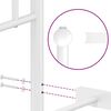 vidaXL Metal Bed Frame without Mattress with Footboard White 150x200cm