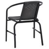 vidaXL Garden Chairs 2 pcs Plastic Rattan and Steel 110 kg