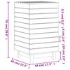 vidaXL Laundry Basket 44x44x76 cm Solid Wood Pine