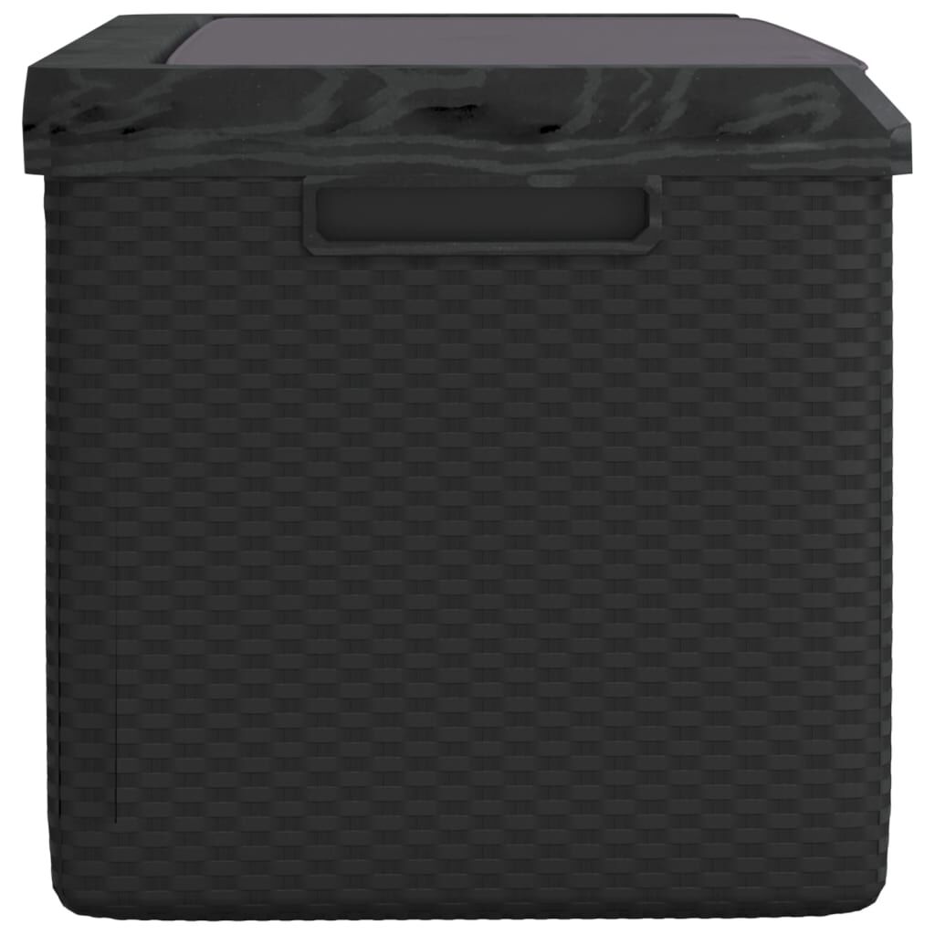 vidaXL Garden Storage Box with Seat Cushion Anthracite 350 L PP