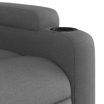 vidaXL Electric Massage Recliner Chair Dark Grey Fabric