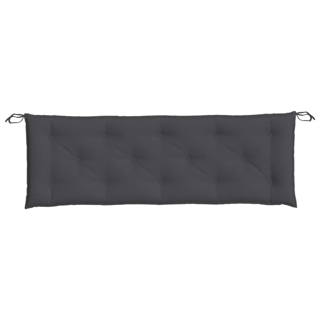 vidaXL Garden Bench Cushions 2 pcs Melange Anthracite 150x50x7 cm Fabric