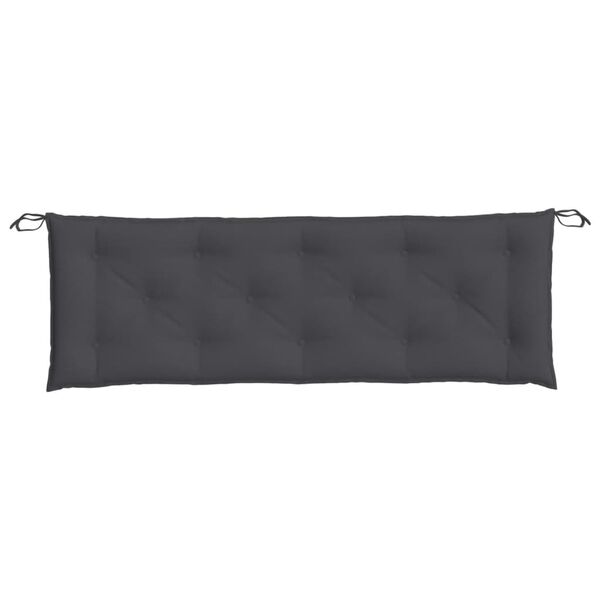 vidaXL Garden Bench Cushions 2 pcs Melange Anthracite 150x50x7 cm Fabric