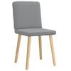 vidaXL Dining Chairs 2 pcs Light Grey Fabric