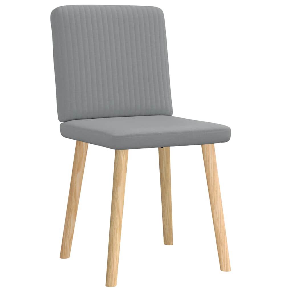 vidaXL Dining Chairs 2 pcs Light Grey Fabric