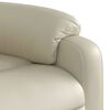 vidaXL Electric Stand up Massage Recliner Chair Cream Faux Leather