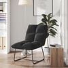 vidaXL Leisure Chair with Metal Frame Black Velvet