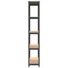 vidaXL 5-Layer Shelves 3 pcs Anthracite Steel&Engineered Wood