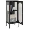 vidaXL Sideboard Black 40x35x105 cm Glass and Steel