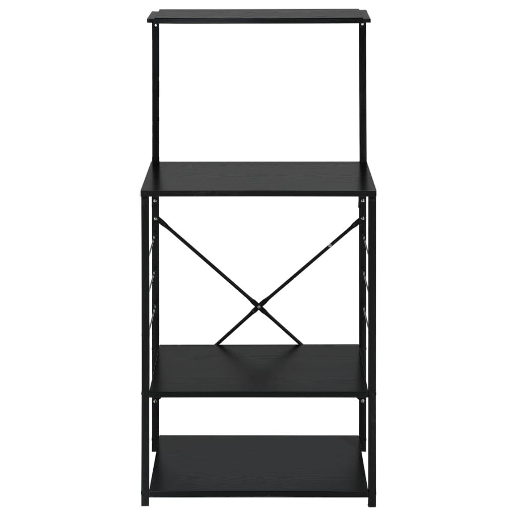 vidaXL Microwave Cabinet Black 60x39.6x123 cm Engineered Wood