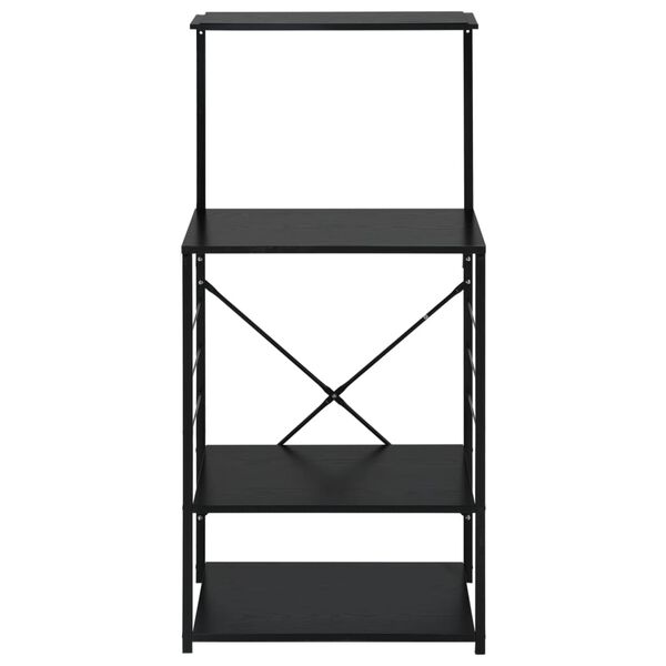 vidaXL Microwave Cabinet Black 60x39.6x123 cm Engineered Wood