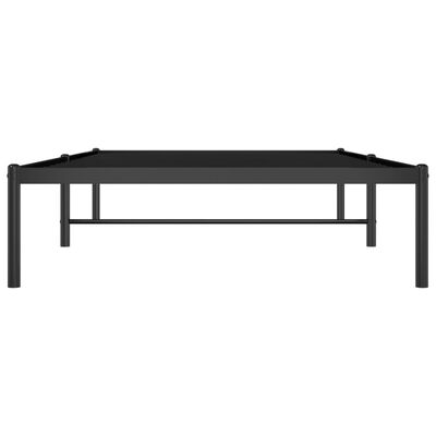 vidaXL Metal Bed Frame Black 100x190 cm