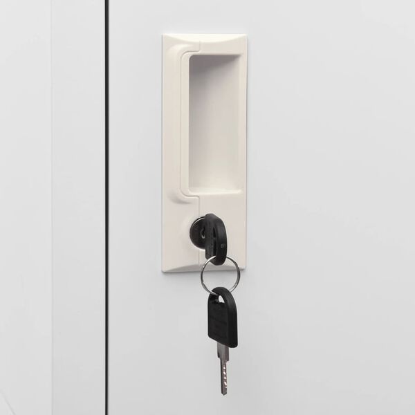 vidaXL Locker Cabinet with 3 Compartments 38x45x180 cm