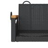 vidaXL Swing Bench Black 109x62x40 cm Poly Rattan