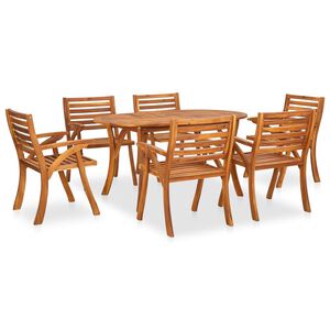 vidaXL 7 Piece Garden Dining Set 150x90 cm Solid Acacia Wood