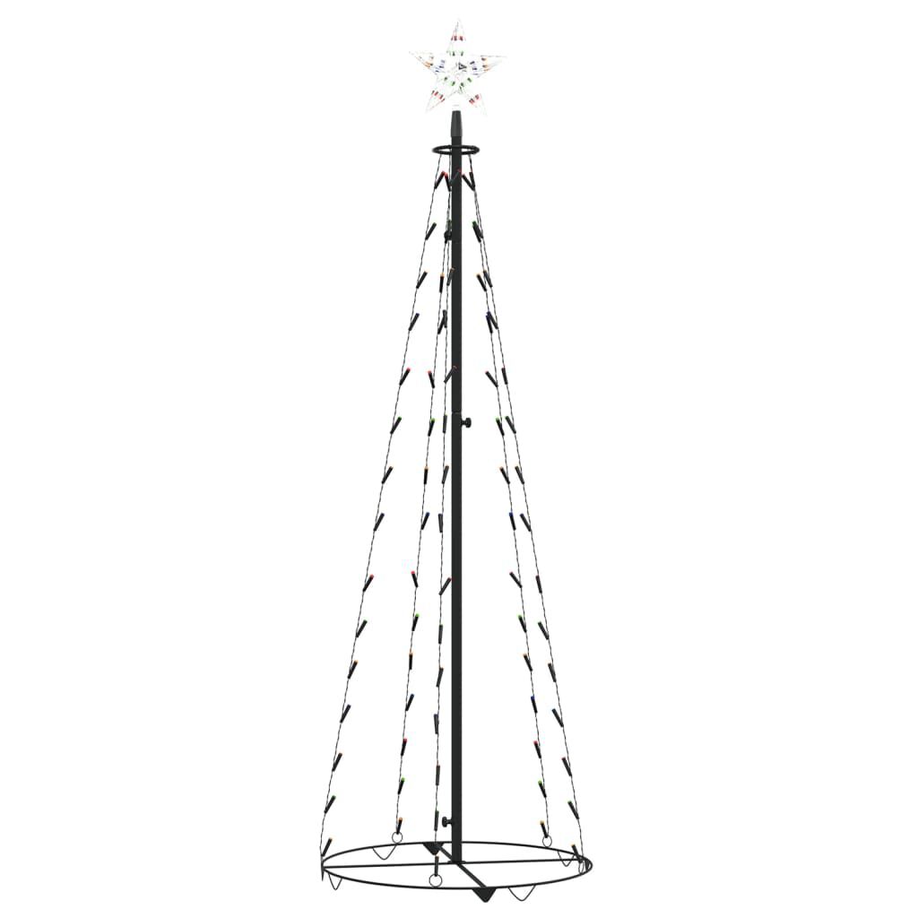 vidaXL Christmas Cone Tree Colourful 84 LEDs Decoration 50x150 cm