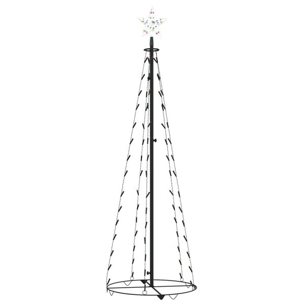 vidaXL Christmas Cone Tree Colourful 84 LEDs Decoration 50x150 cm
