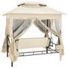 vidaXL Gazebo Convertible Swing Bench Cream White