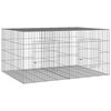 vidaXL 2-Panel Rabbit Cage 110x79x54 cm Galvanised Iron