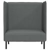 vidaXL Highback Sofa 101cm Dark grey Fabric