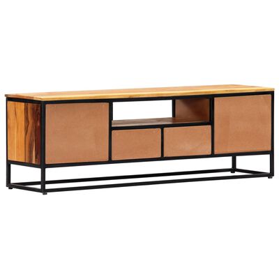 vidaXL TV Cabinet 120x30x40 cm Solid Reclaimed Wood and Steel