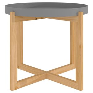 vidaXL Coffee Table Grey 53x53x43.5cm Engineered Wood&Solid Wood Pine