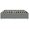 vidaXL Bed Frame without Mattress Light Grey King Fabric