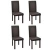vidaXL Dining Chairs 4 pcs Brown Faux Leather