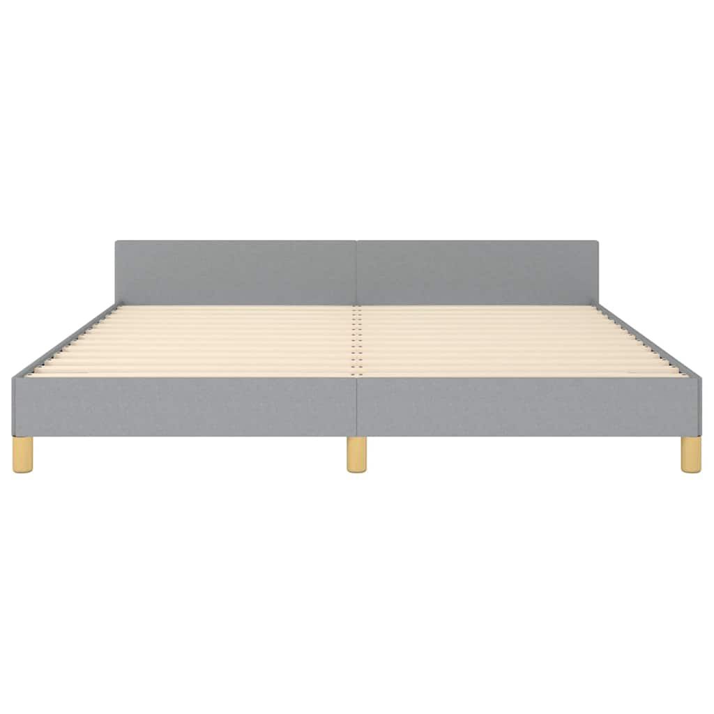 vidaXL Bed Frame without Mattress Light Grey California King Fabric