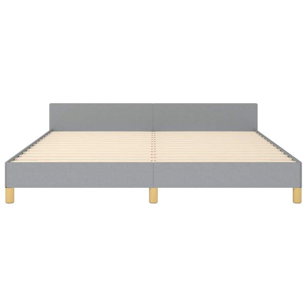 vidaXL Bed Frame without Mattress Light Grey California King Fabric