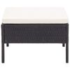 vidaXL 8 Piece Garden Lounge Set with Cushions Poly Rattan Black